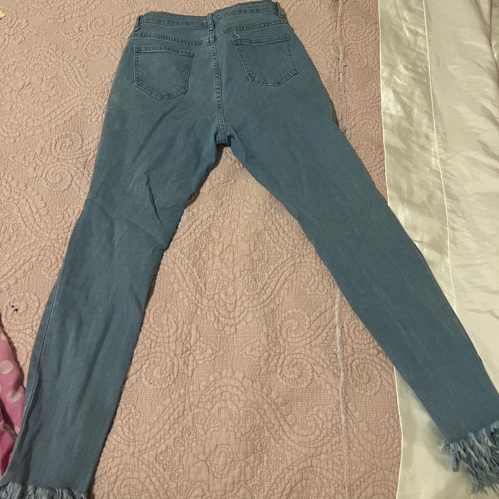 Distressed jeans